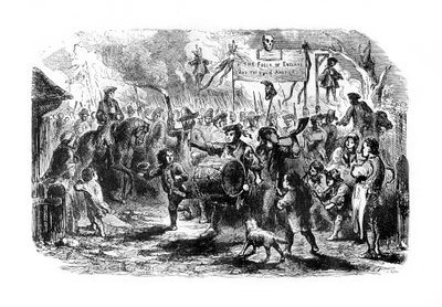 The Stamp Riots of New York, c1765, 1872 tekijältä Unbekannt