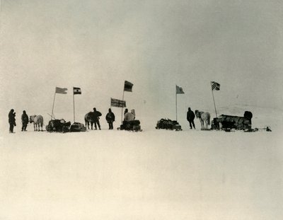 Lähtö jääreunasta Hut Pointin eteläpuolella, c1908, 1909. tekijältä Unbekannt