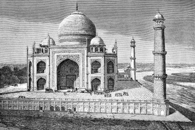 Taj Mahal, Agra, Intia, 1895 tekijältä Unbekannt