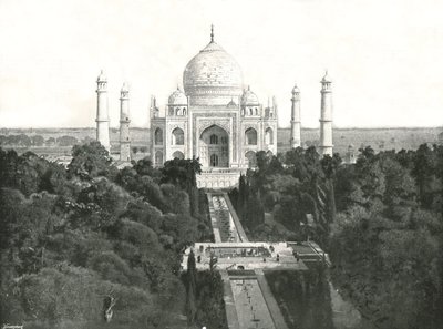 Taj Mahal, Agra, Intia, 1895. tekijältä Unbekannt