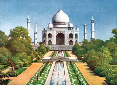 Taj Mahal, Agra, Intia, 1900-luvun alku tekijältä Unbekannt