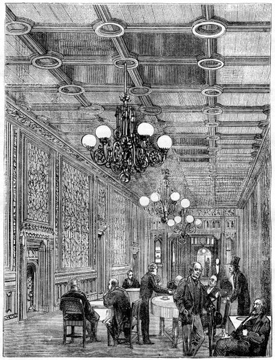 Tea-huone, House of Commons, Westminster, Lontoo, 1800-luku tekijältä Unbekannt