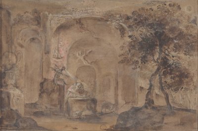 Pyhän Antoniuksen kiusaus, 1600-luku. tekijältä Unbekannt
