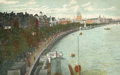 Thames Embankment, Lontoo, vuonna 1915. tekijältä Unbekannt