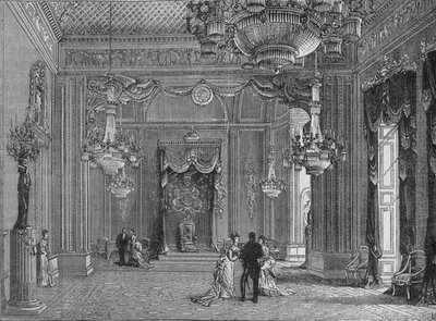 The Throne Room, Buckinghamin palatsi, Westminster, Lontoo, n. 1875 1878 tekijältä Unbekannt
