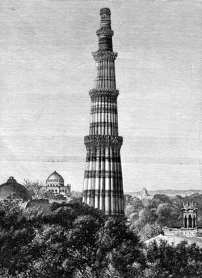 Kutarin torni, Delhi, Intia, 1895 tekijältä Unbekannt