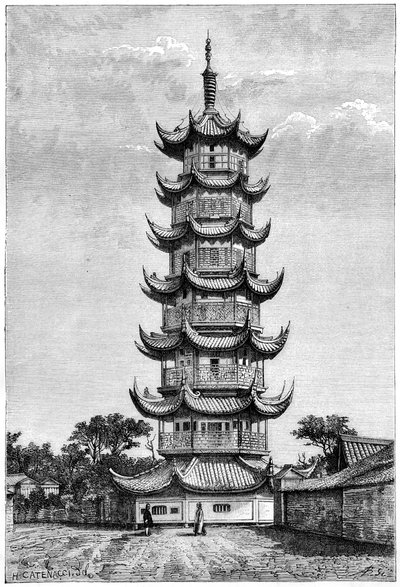 Long-Huan torni, Shanghai, Kiina, 1895 tekijältä Unbekannt