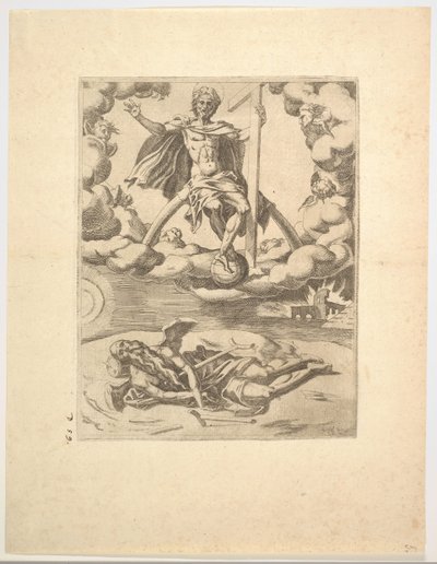 Jumalallisuuden voitto tai ikuisuus elokuvista Petrarchin voitto, n. 1548-49. tekijältä Unbekannt