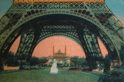 Trocadéro nähty Eiffel-tornin alla, Pariisi, 1920 tekijältä Unbekannt