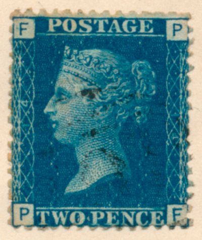 The Two Penny Blue tai The Two Pence Blue -postimerkki, 1840-luku tekijältä Unbekannt