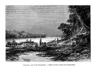 Usumacinta-joki, Kaakkois-Meksiko ja Luoteis-Guatemala, 1800-luku tekijältä Unbekannt