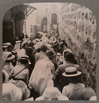 Via Dolorosa Antonion tornista Pyhän haudan kirkkoon, n. 1900 tekijältä Unbekannt