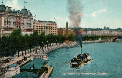 Victoria Embankment, Lontoo, 1907, 1900-1930 tekijältä Unbekannt