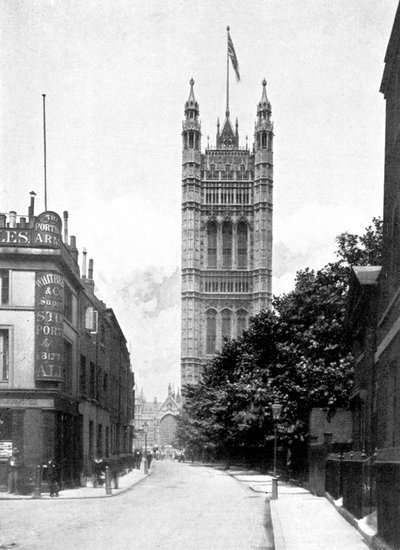 Victoria Tower, Westminsterin palatsi, Lontoo, 1905 tekijältä Unbekannt