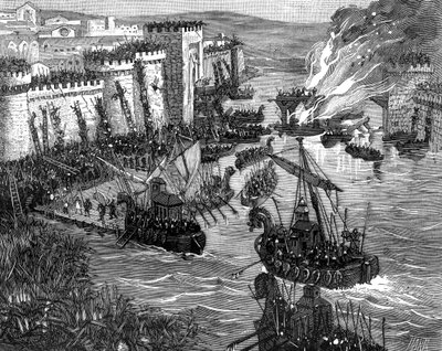 Viikinkien hyökkäys Pariisiin, 885 1882-1884 tekijältä Unbekannt