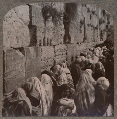 Juutalaisten itkupaikka, Jerusalem, 1900 tekijältä Unbekannt