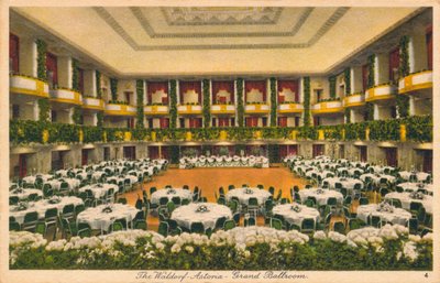 Waldorf Astoria, Grand Ballroom, 1930-luku tekijältä Unbekannt