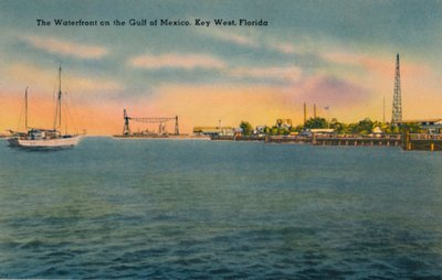 Waterfront Meksikonlahdella, Key West, Florida, 1940-luku tekijältä Unbekannt