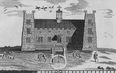 Lumley-Castlen länsinäkymä, n. 1767 tekijältä Unbekannt