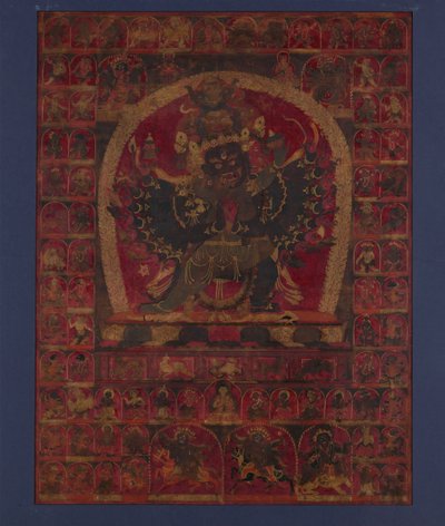 The Wrathful Bon Deity Walse Ngampa, yksi viidestä linnoituksen meditatiivisesta jumaluudesta, 1400-luvun alku. tekijältä Unbekannt