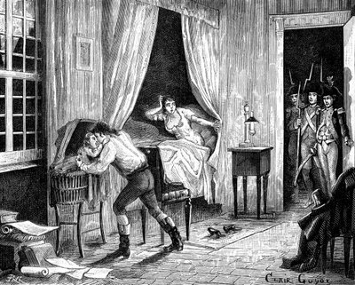 Camille Desmoulinsin pidätys 31. maaliskuuta 1794 1882-1884 tekijältä Unbekannt