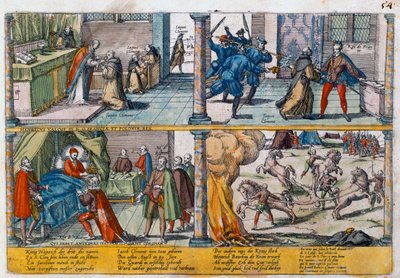 Ranskalaisen Henrik III:n salamurha 1589 tekijältä Unbekannt