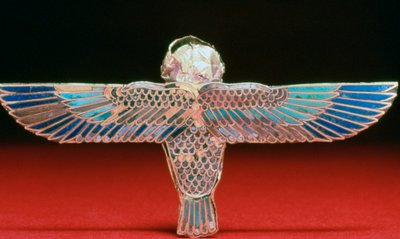Kultasiivisen ba-amuletin selkä, Ptolemaioksen aika, Egypti, 4.-1. vuosisadalla eKr. tekijältä Unbekannt