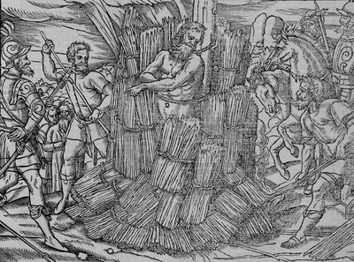 Pragen maisteri Hieromen poltto, c1563. tekijältä Unbekannt