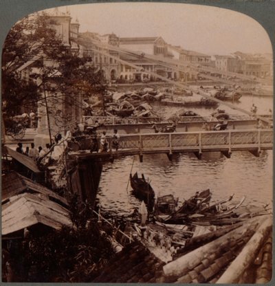 Liikenteen keskus - Singapore-joki ja Kavanagh-silta, Surveyors-toimistosta, Singapore, 19 tekijältä Unbekannt