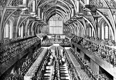 James II:n kruunajaiset Westminster Hallissa Lontoossa, 1685 c1905 tekijältä Unbekannt