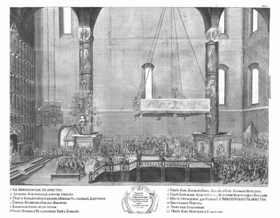Anna Ioannovnan kruunajaiset 30. huhtikuuta 1730, 1730 tekijältä Unbekannt