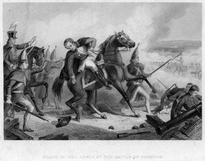 Eversti Rawlen kuolema Trentonin taistelussa 1776 tekijältä Unbekannt