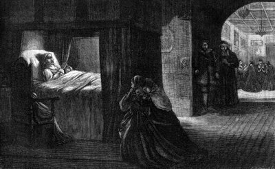 Oliver Cromwellin kuolinsänky, 3. syyskuuta 1658, 1800-luku tekijältä Unbekannt