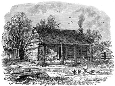 Abraham Lincolnin varhainen koti Gentryvillessä, Indianassa, 1800-luku tekijältä Unbekannt