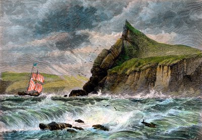 Fowey Harbourin sisäänkäynti Cornwallissa 1800-luvulla tekijältä Unbekannt