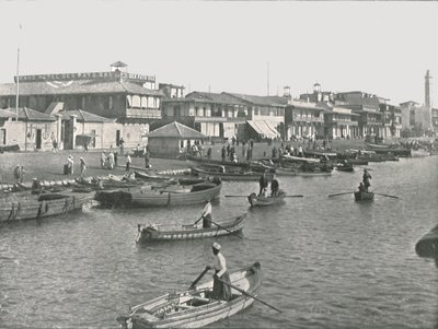 Suezin kanavan sisäänkäynti Port Saidissa, Egyptissä, 1895. tekijältä Unbekannt