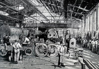 Baldwin Locomotive Worksin pystytysliike. tekijältä Unbekannt