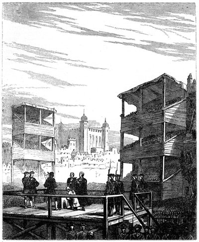 Lord Derwentwaterin teloitus 1689-1716 Tower Hillillä Lontoossa, 1716 1800-luku tekijältä Unbekannt
