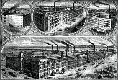 Singer Manufacturing Companyn tehtaat, c1880 tekijältä Unbekannt