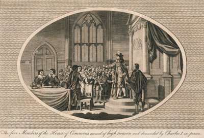 Viisi alahuoneen jäsentä, joita syytetään maanpetoksesta, 1642 1793 tekijältä Unbekannt