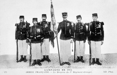 Ranskan muukalaislegioonan 1. rykmentin lippu, 1914 tekijältä Unbekannt
