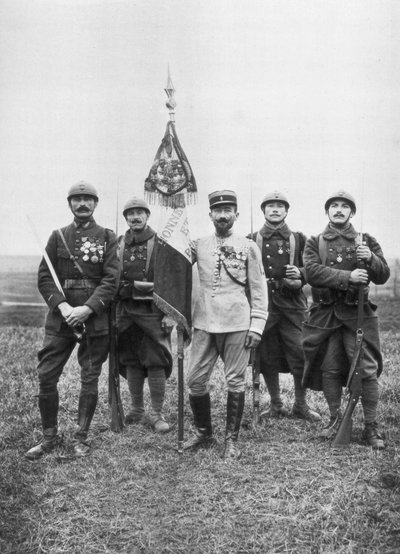 Ranskan muukalaislegioonan rykmentin Marchen lippu, c1914-1918 tekijältä Unbekannt