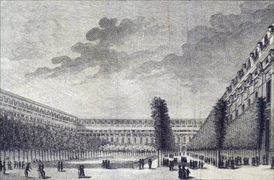 Palais Royalin puutarha Pariisissa. tekijältä Unbekannt