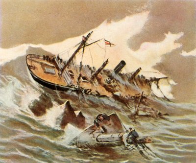 Tykkilaiva Iltis on haaksirikkoutunut, 1896, 1936. tekijältä Unbekannt