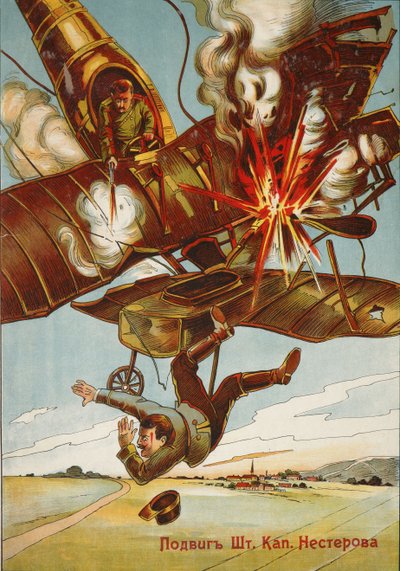 Esikuntakapteeni Nesterovin sankariteko, 1914 tekijältä Unbekannt