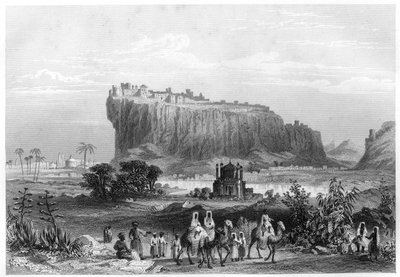 Gwaliorin kukkulalinnoitus, Intia, vuodelta 1860 tekijältä Unbekannt