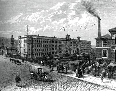 Saltairen tehdas, 1880 tekijältä Unbekannt