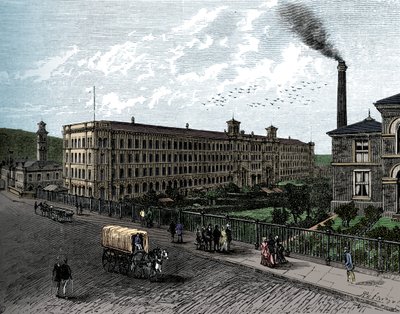 Saltairen tehdas, 1880 tekijältä Unbekannt
