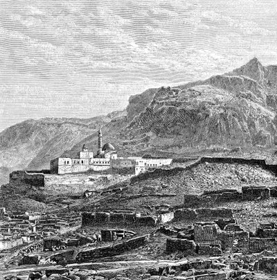 Bayazid Dogubayazitin moskeija ja rauniokortteli, Turkki, 1895 tekijältä Unbekannt