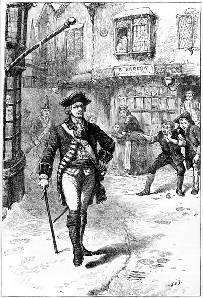 Upseeri ja parturipoika, 1700-luku v1880 tekijältä Unbekannt